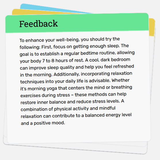 image of personalized feedback